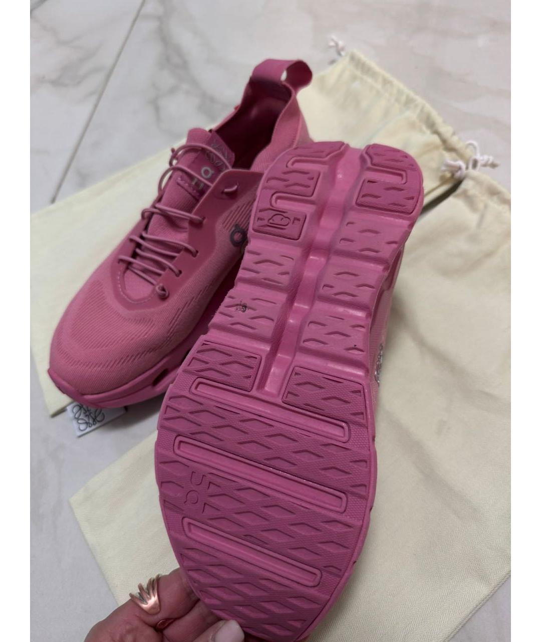 LOEWE Розовые текстильные кеды, фото 3