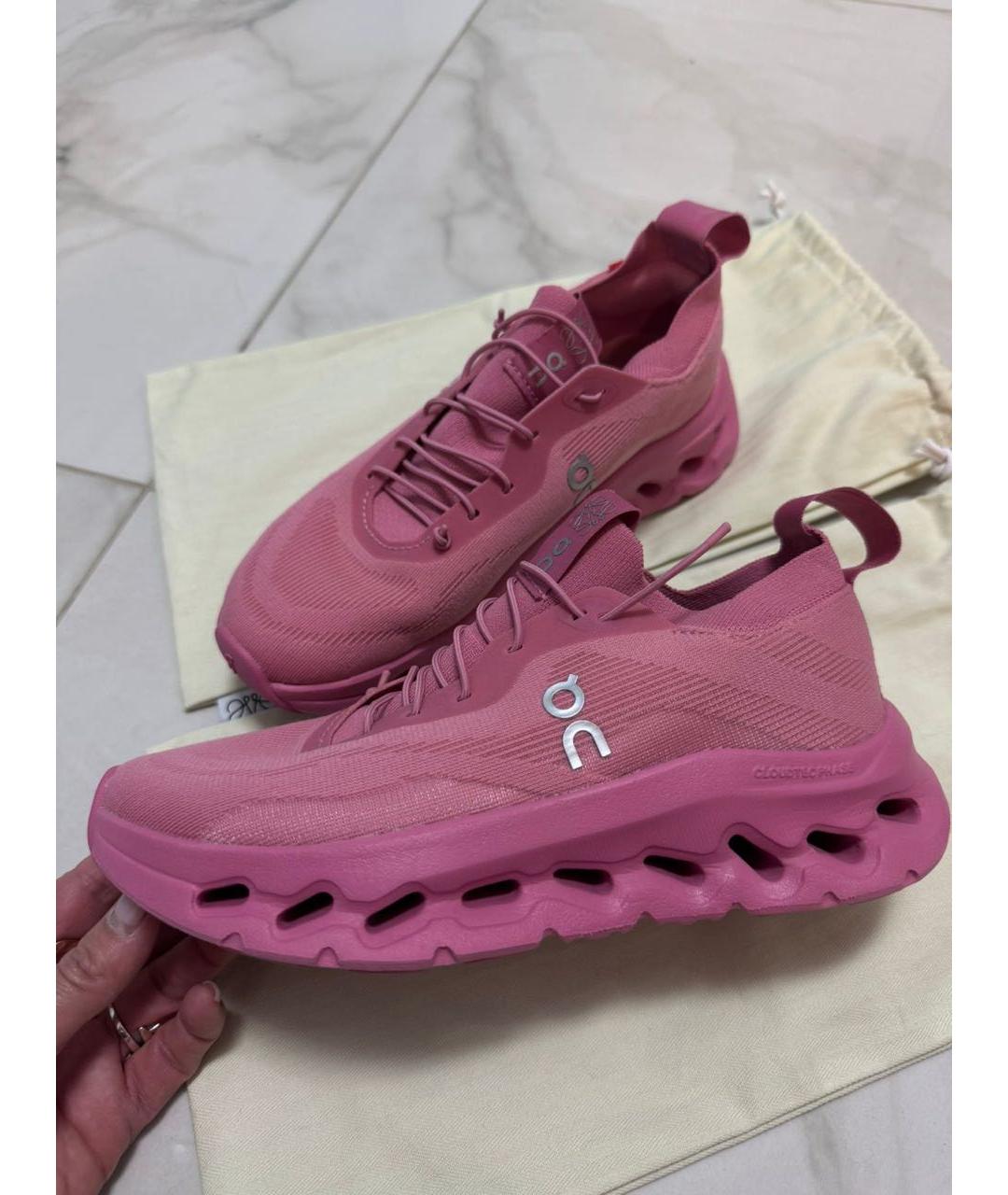 LOEWE Розовые текстильные кеды, фото 2