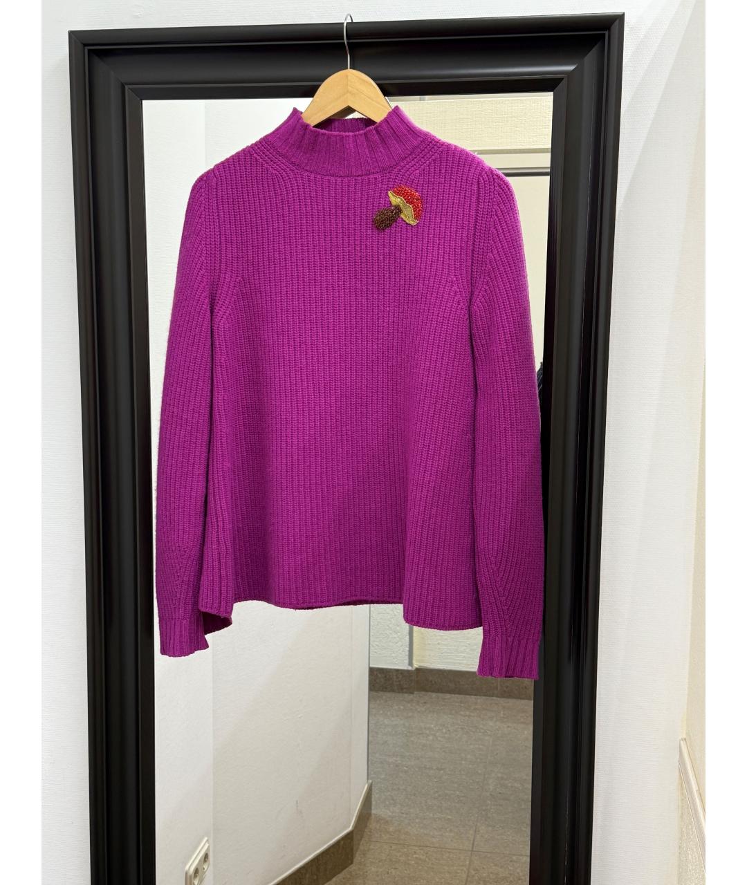 WEEKEND MAX MARA Фиолетовый шерстяной джемпер / свитер, фото 10