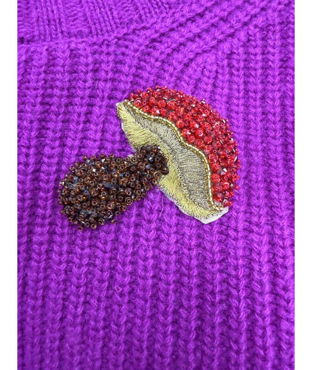 WEEKEND MAX MARA Фиолетовый шерстяной джемпер / свитер, фото 5