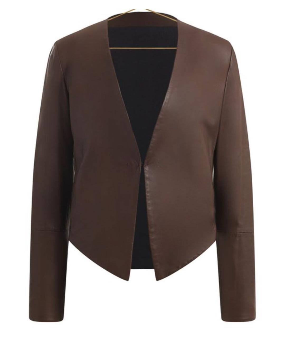 BRUNELLO CUCINELLI Коричневый кожаный жакет/пиджак, фото 1