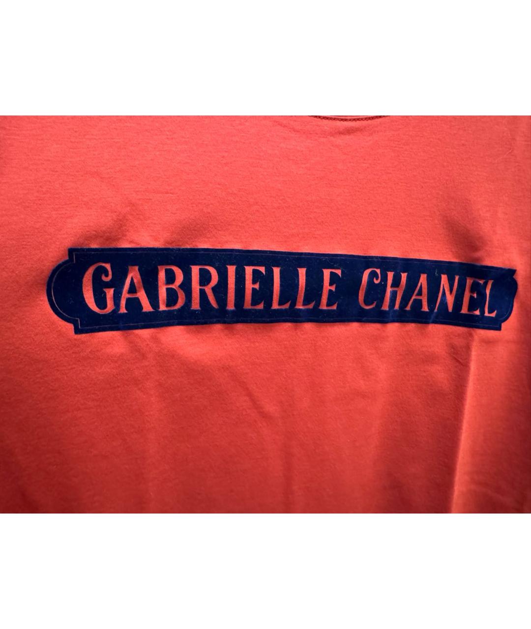 CHANEL Красная хлопковая футболка, фото 2
