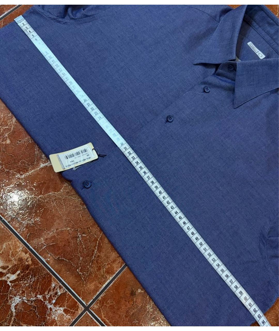 ZILLI Синяя хлопковая кэжуал рубашка, фото 6