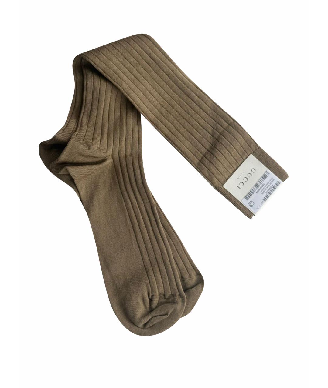 GUCCI Коричневые носки, чулки и колготы, фото 1