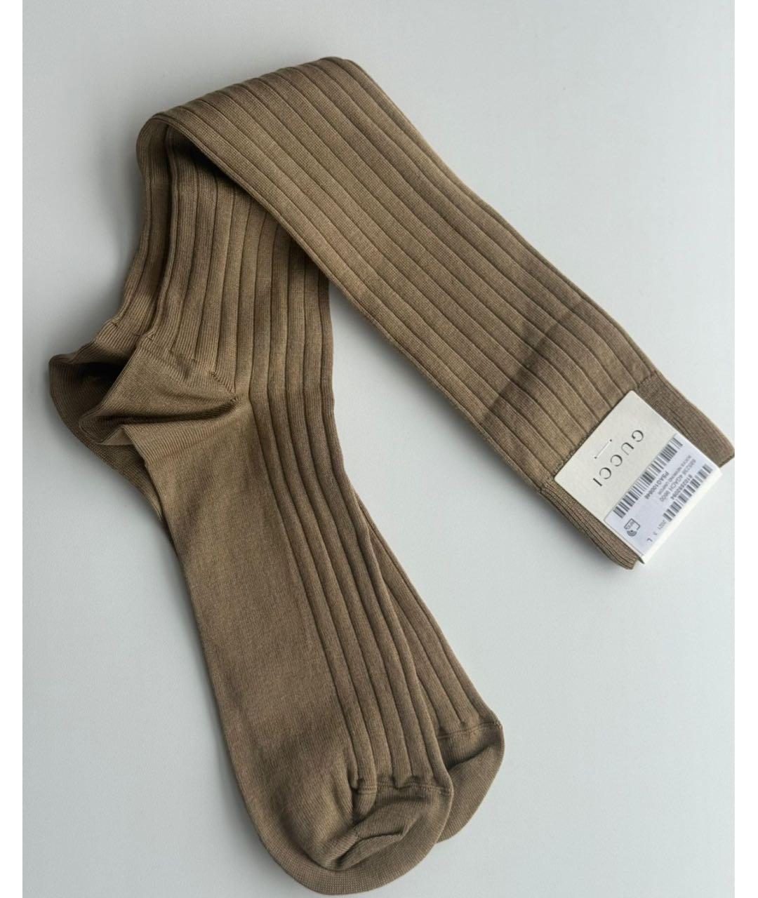 GUCCI Коричневые носки, чулки и колготы, фото 3