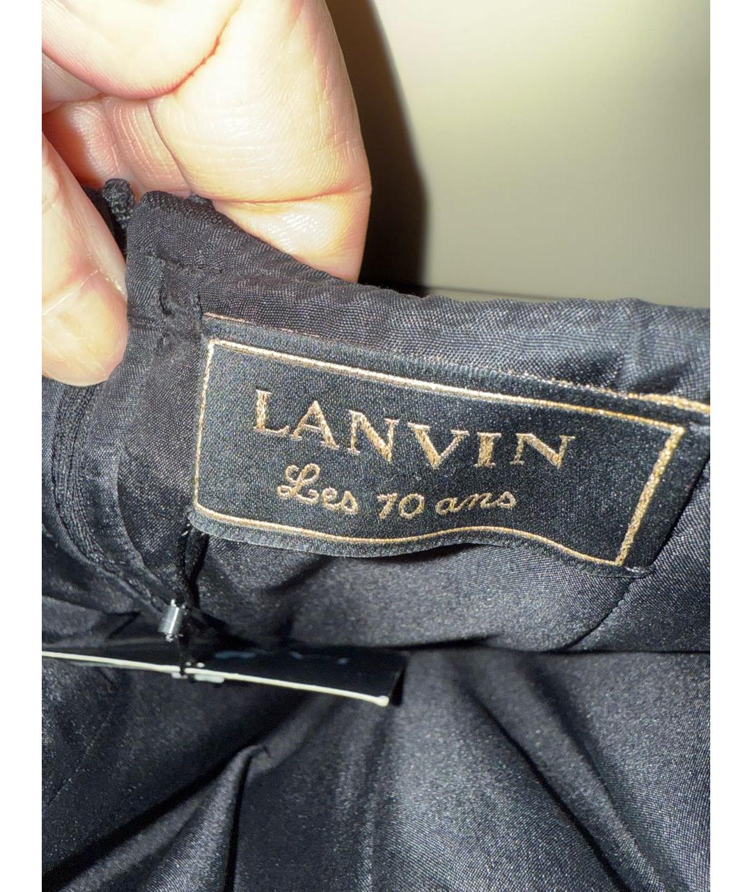LANVIN Черное коктейльное платье, фото 3