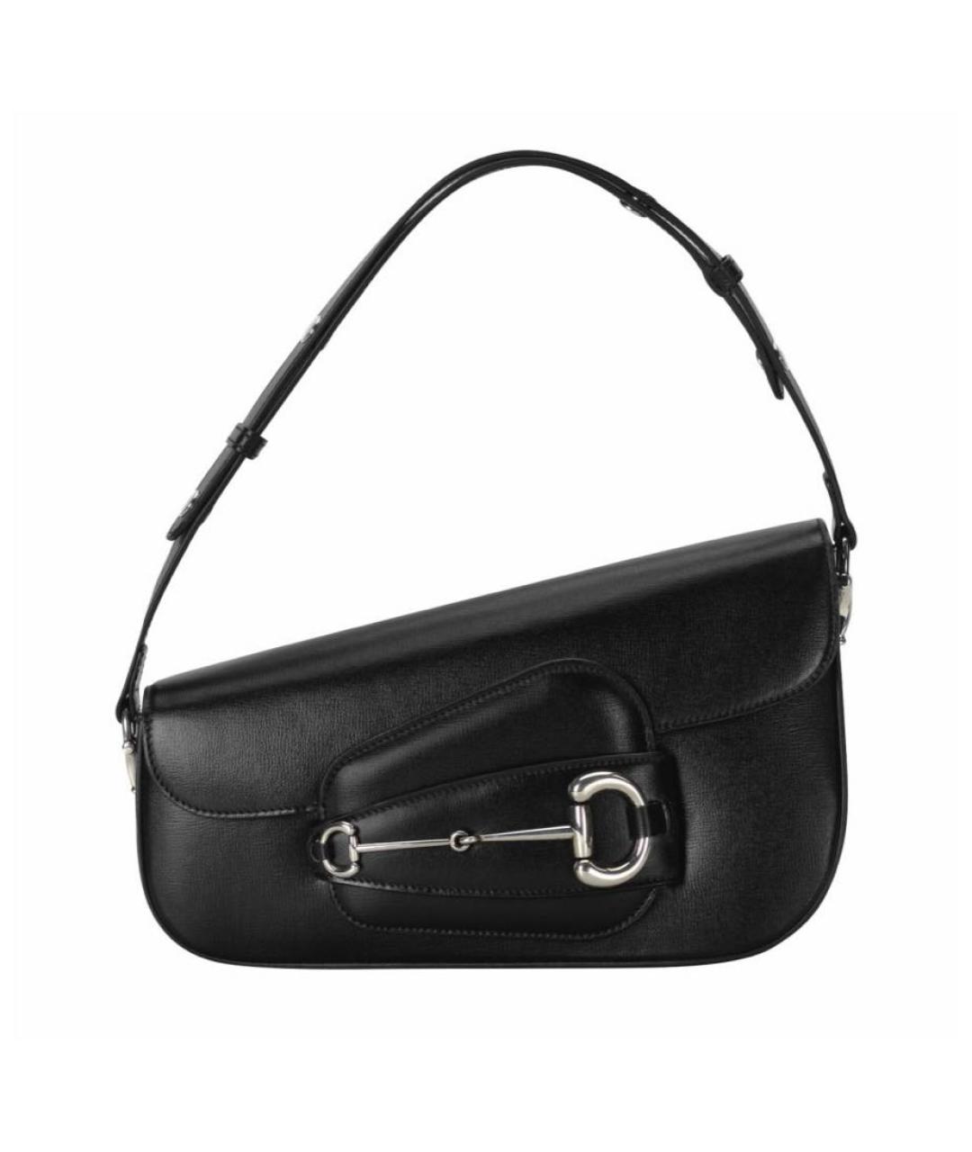 GUCCI Черная кожаная сумка с короткими ручками, фото 7