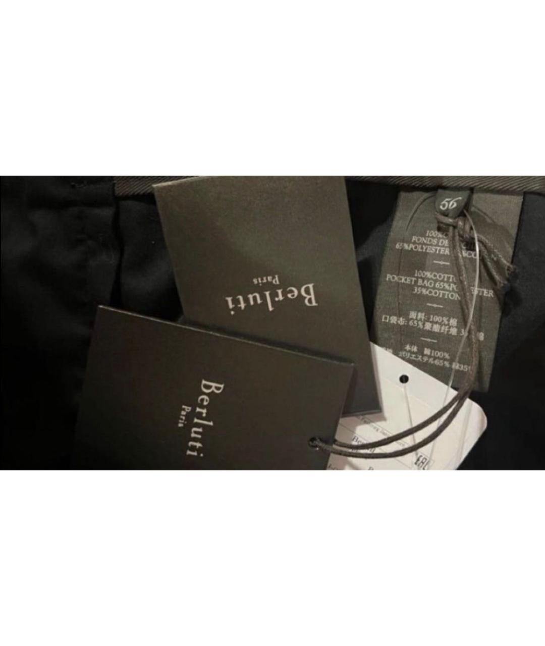 BERLUTI Хаки хлопковые повседневные брюки, фото 7