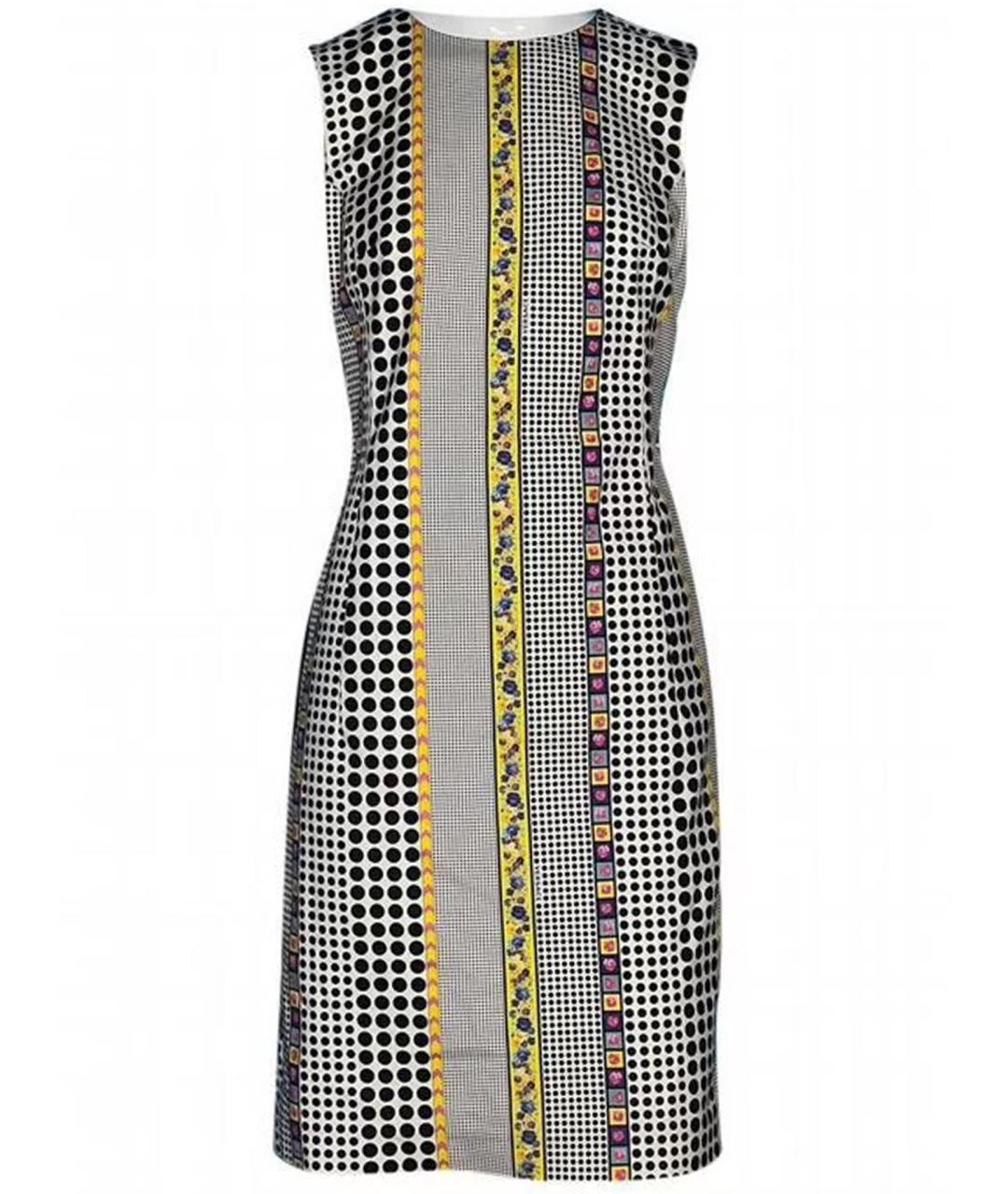 VERSACE Мульти хлопковое повседневное платье, фото 1