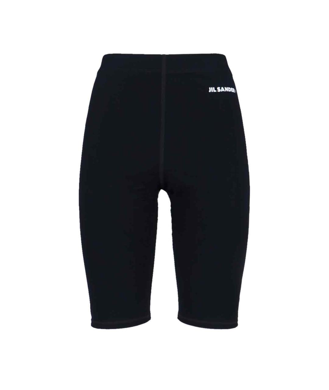 JIL SANDER Черные полиамидовые леггинсы и велосипедки, фото 1