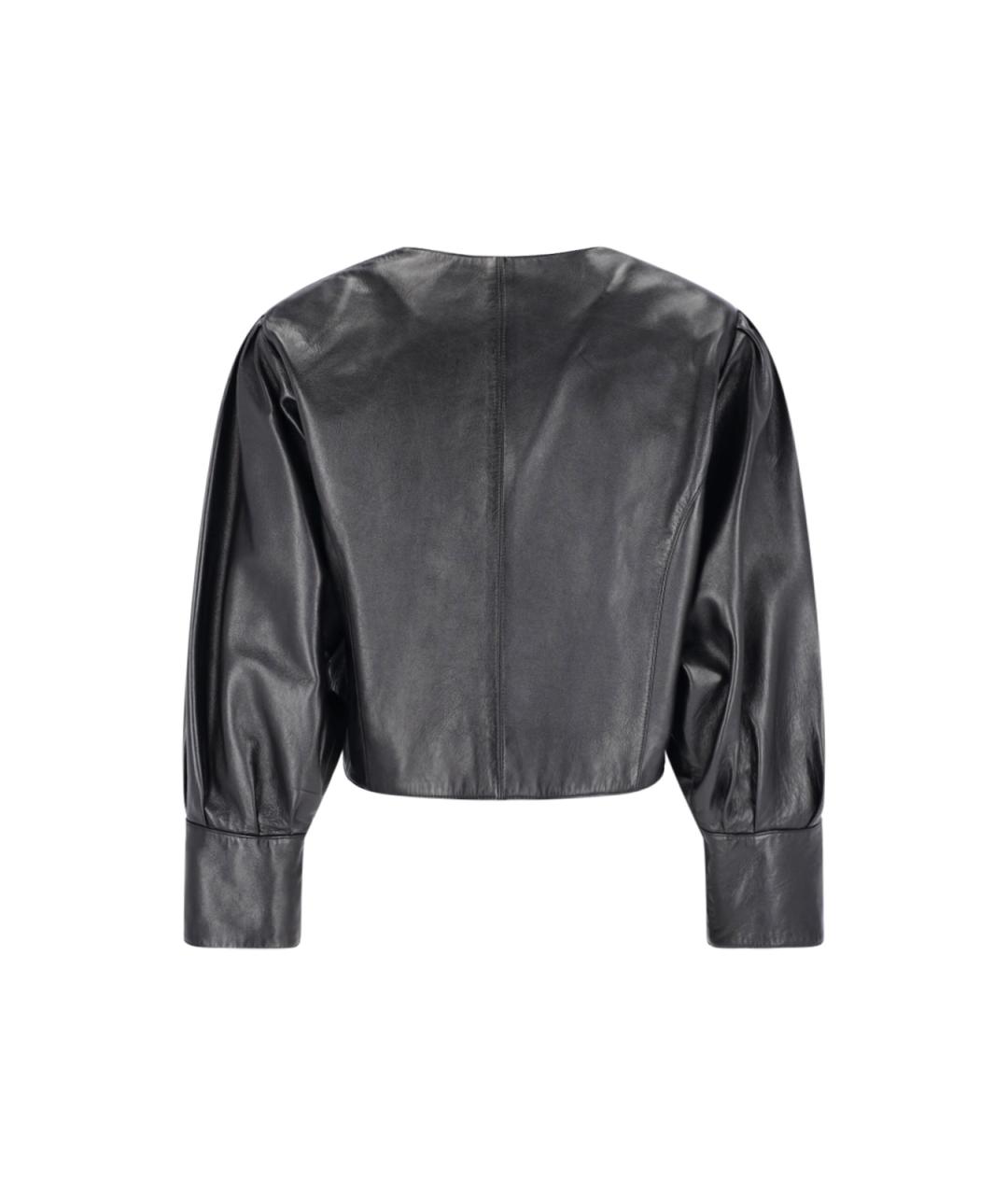 CHLOE Черная кожаная куртка, фото 2