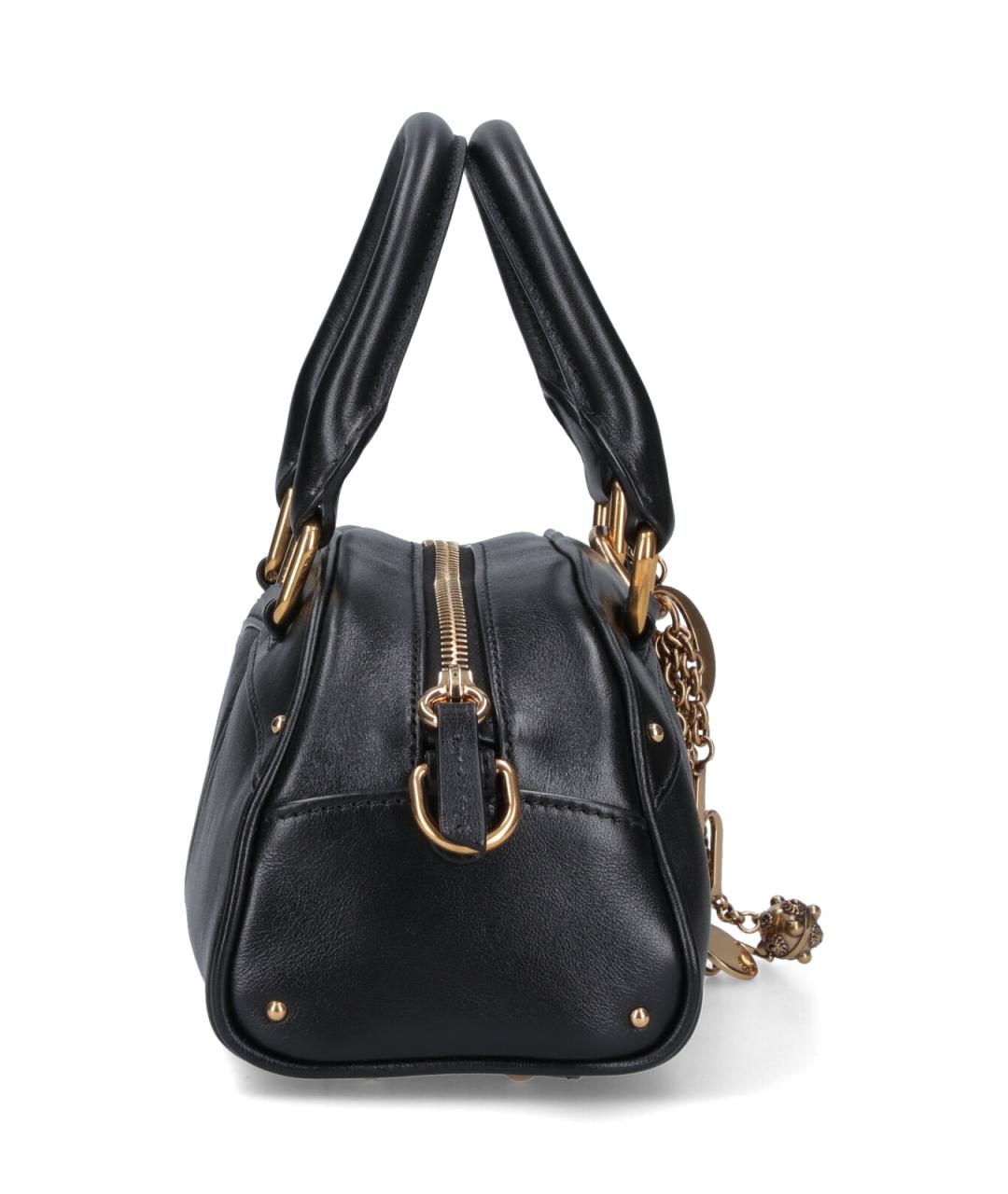 CHLOE Черная кожаная сумка с короткими ручками, фото 5