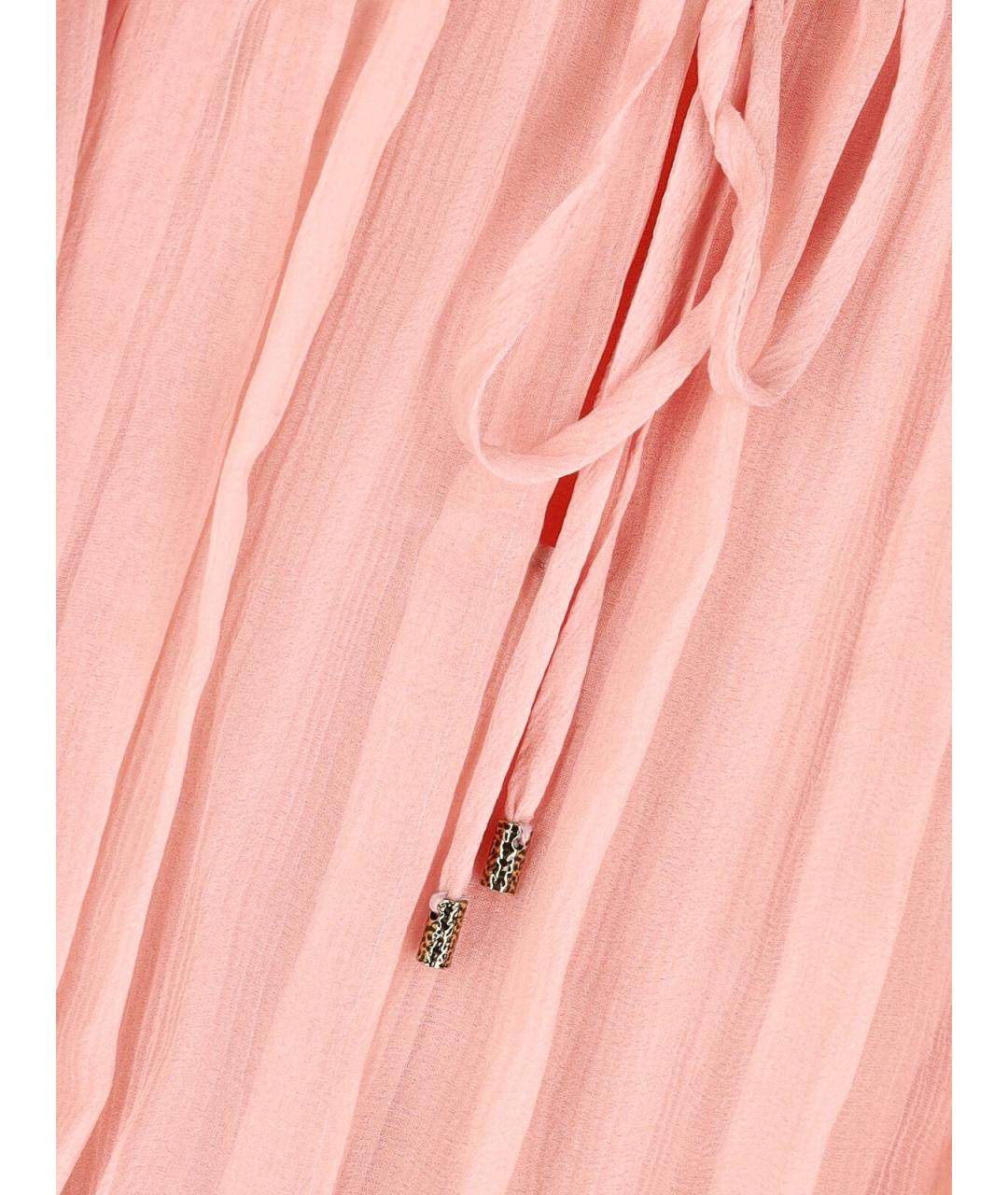 CHLOE Розовое шелковое платье, фото 4