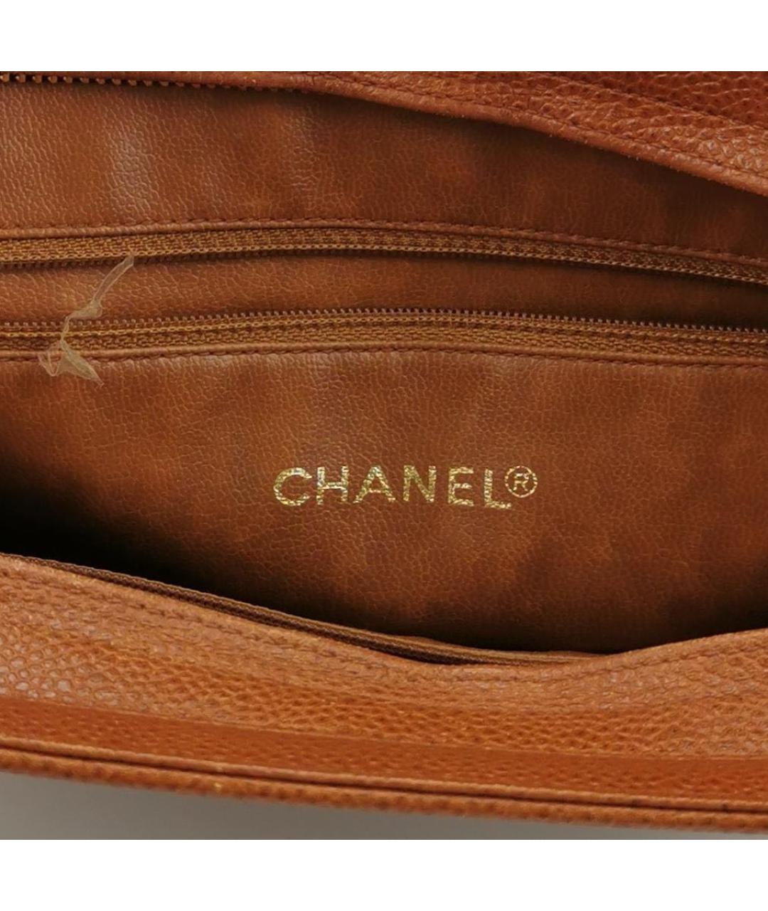CHANEL Коричневая кожаная сумка через плечо, фото 7