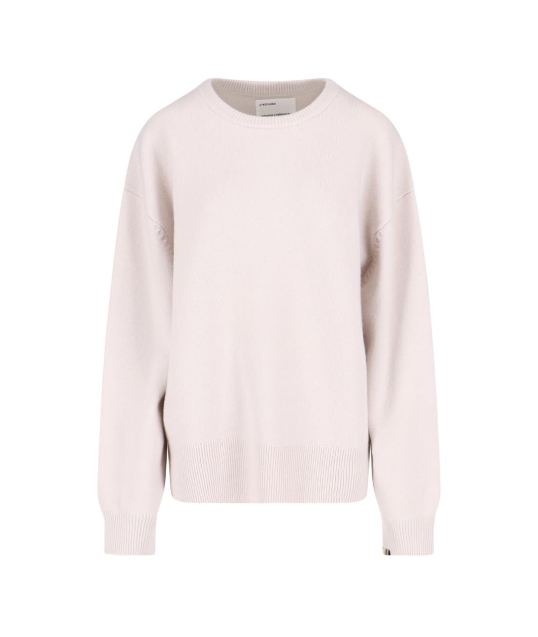 EXTREME CASHMERE Белый кашемировый джемпер / свитер, фото 1