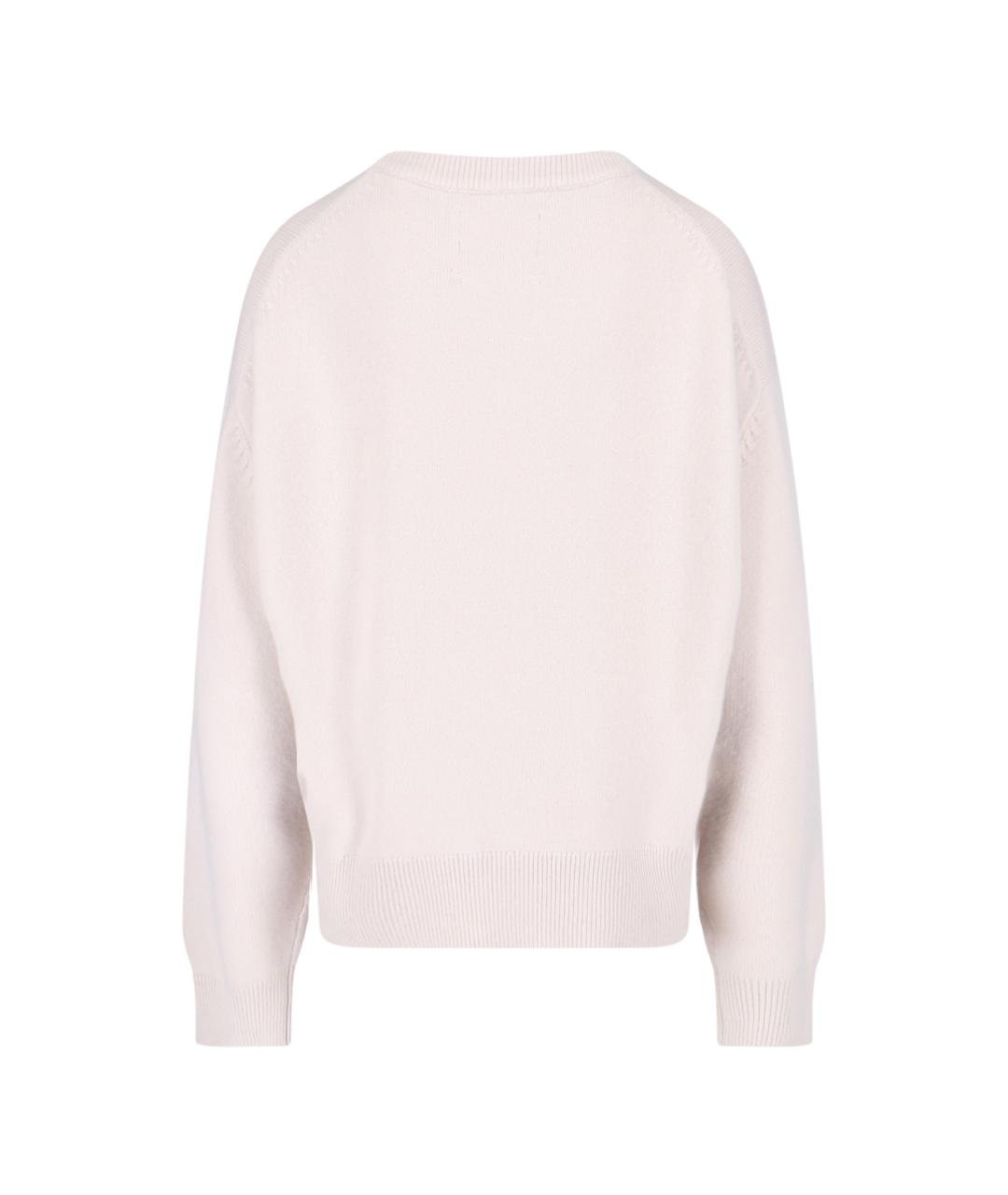 EXTREME CASHMERE Белый кашемировый джемпер / свитер, фото 2