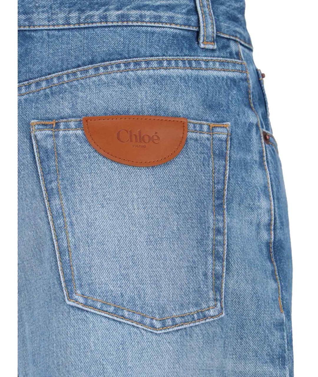 CHLOE Синие хлопковые прямые джинсы, фото 4