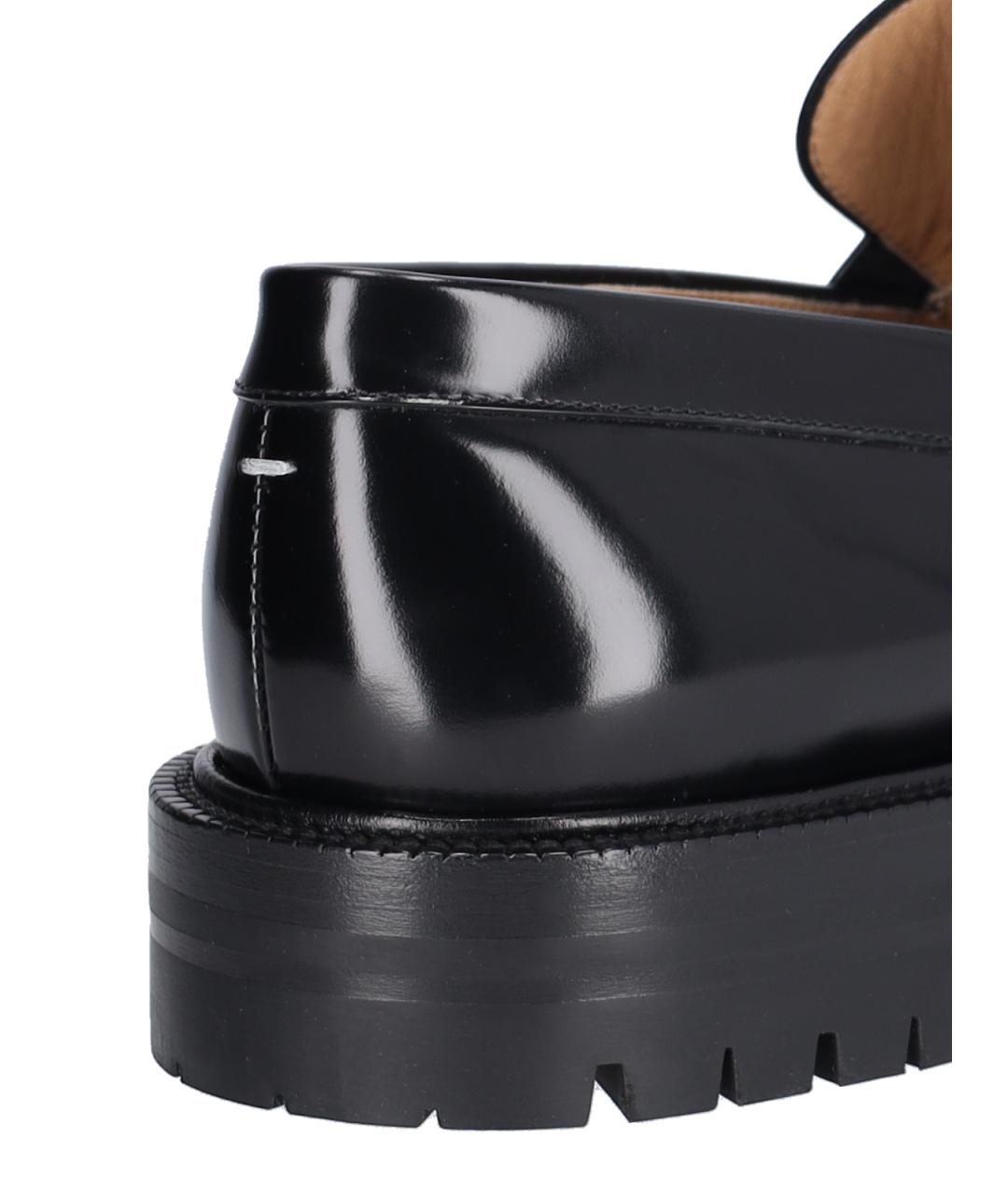 MAISON MARGIELA Черные кожаные низкие ботинки, фото 4