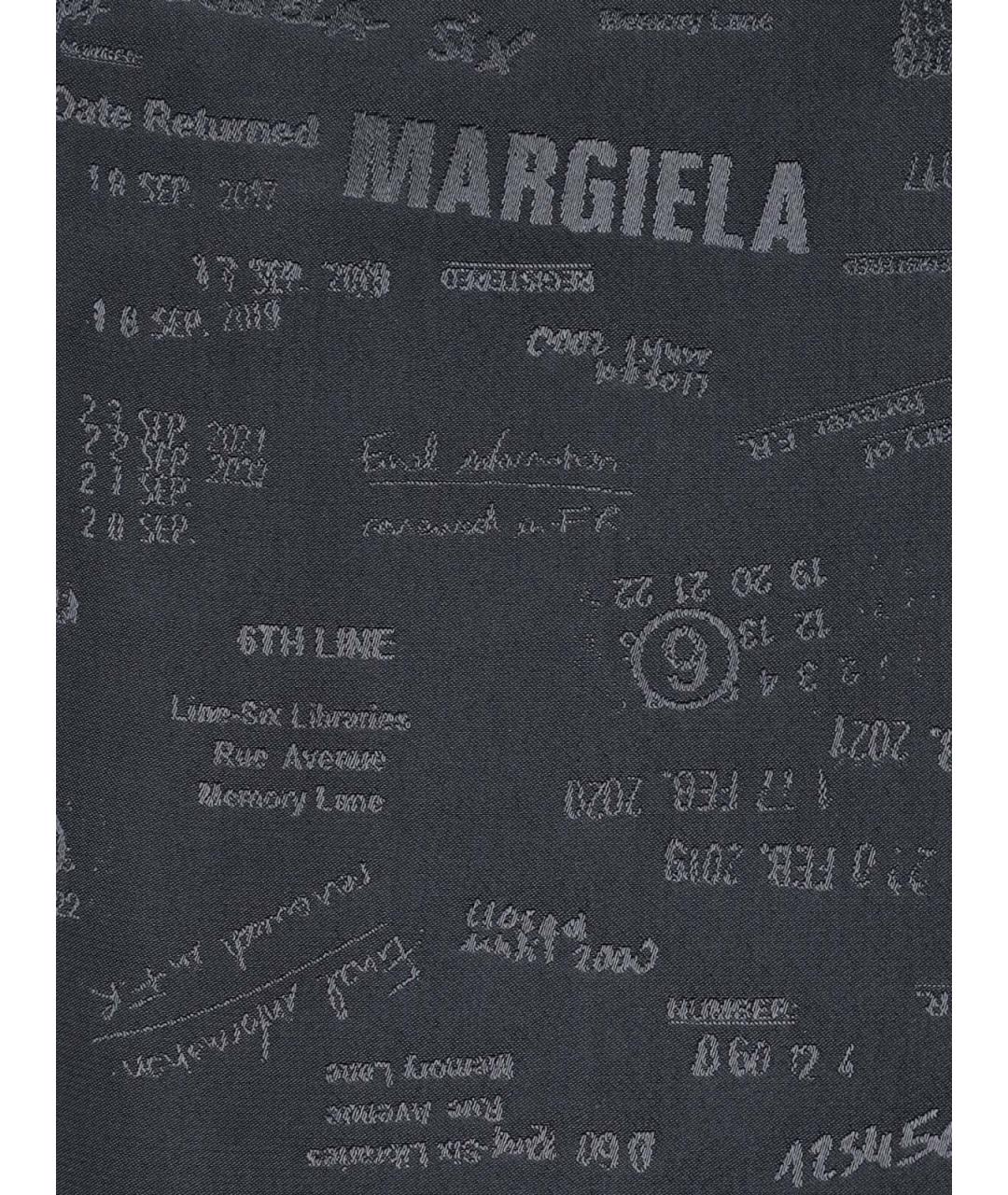 MM6 MAISON MARGIELA Антрацитовая ацетатная рубашка, фото 3
