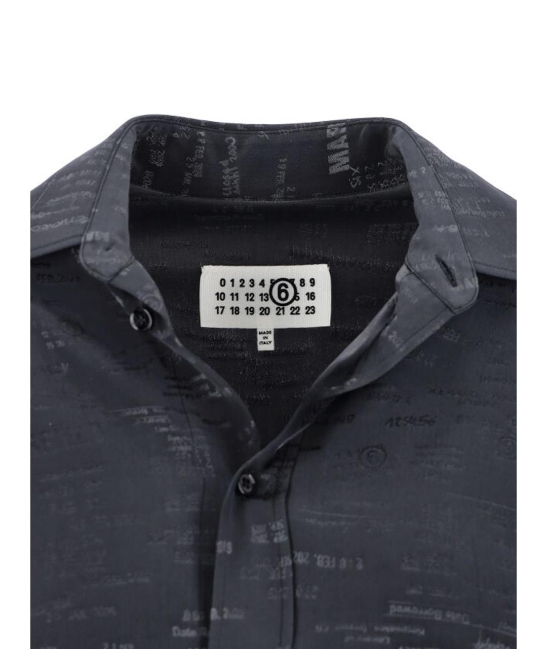 MM6 MAISON MARGIELA Антрацитовая ацетатная рубашка, фото 5