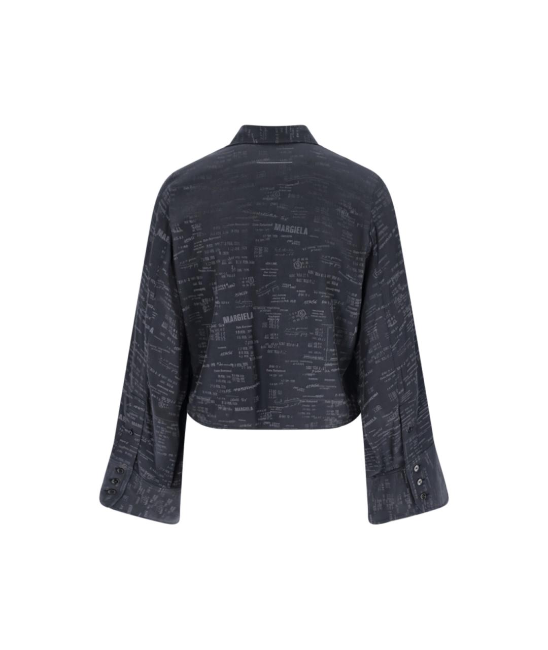 MM6 MAISON MARGIELA Антрацитовая ацетатная рубашка, фото 2