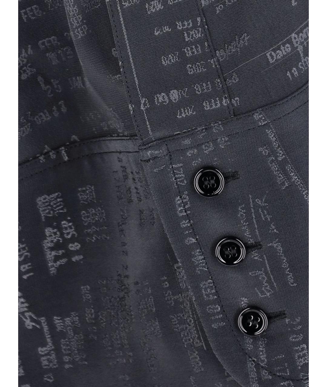 MM6 MAISON MARGIELA Антрацитовая ацетатная рубашка, фото 4