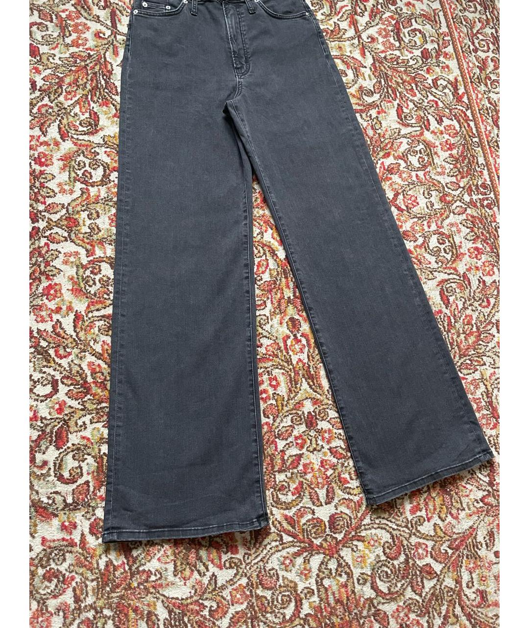 MAJE Антрацитовые хлопко-полиэстеровые прямые джинсы, фото 2