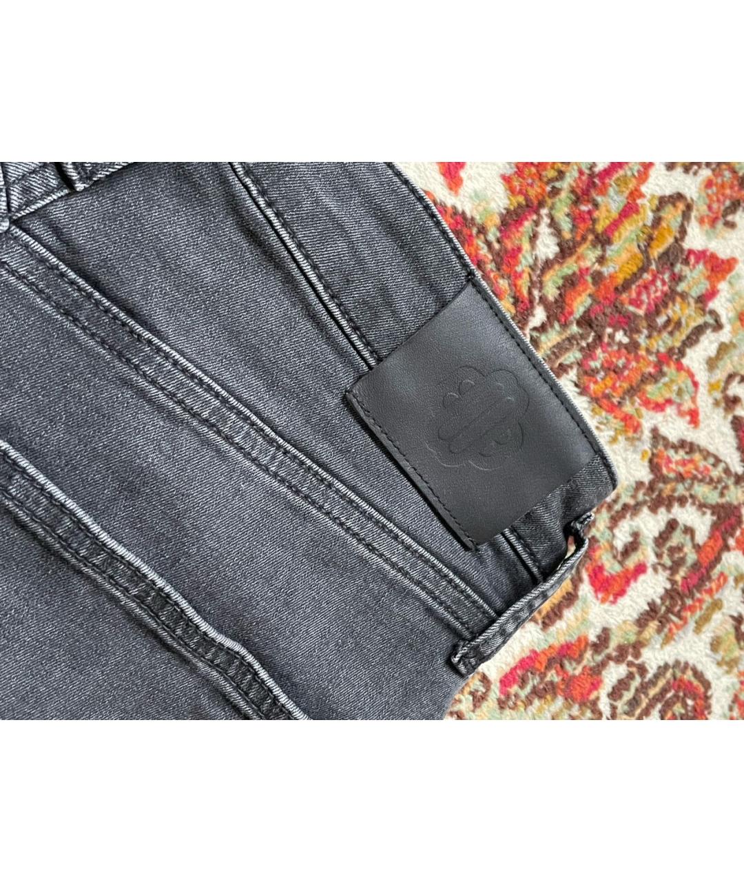 MAJE Антрацитовые хлопко-полиэстеровые прямые джинсы, фото 3