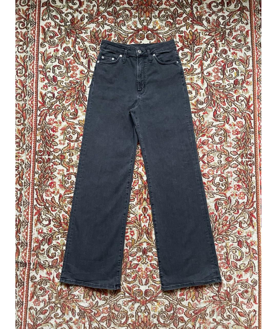 MAJE Антрацитовые хлопко-полиэстеровые прямые джинсы, фото 7