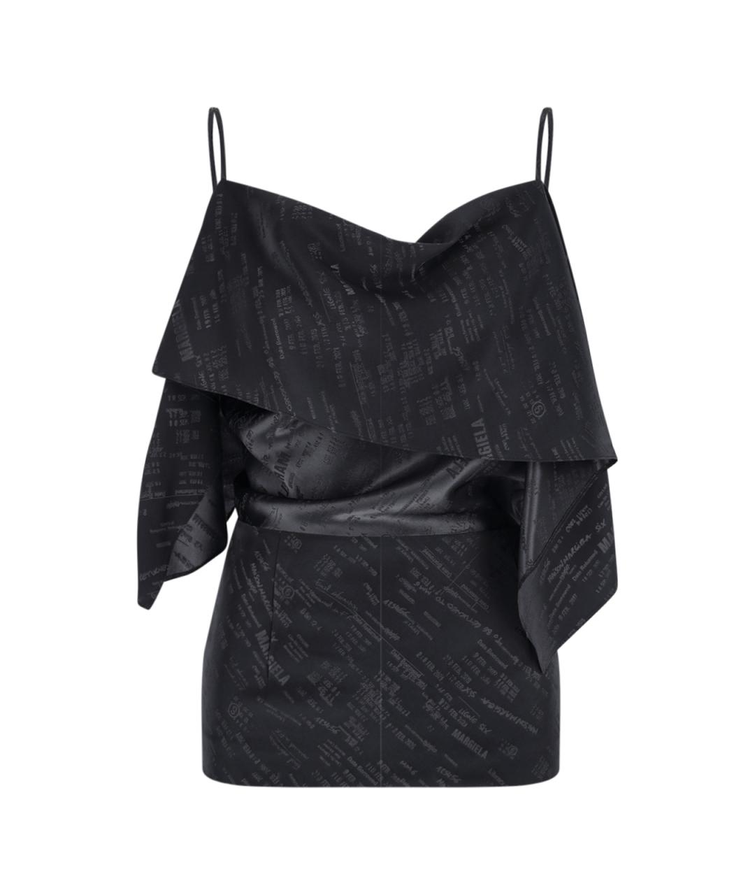 MM6 MAISON MARGIELA Антрацитовая ацетатная блузы, фото 1