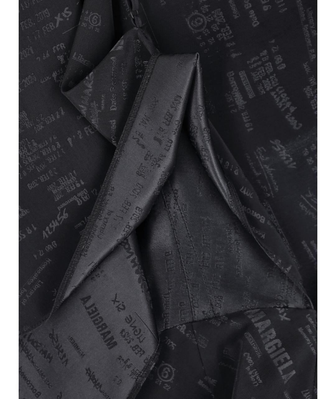 MM6 MAISON MARGIELA Антрацитовая ацетатная блузы, фото 2