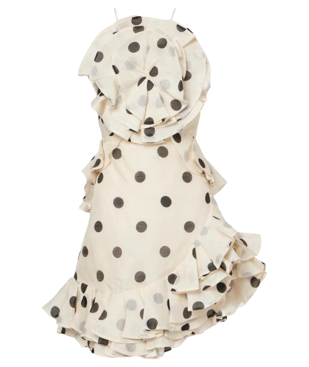 ZIMMERMANN Бежевый льняной сарафан, фото 1