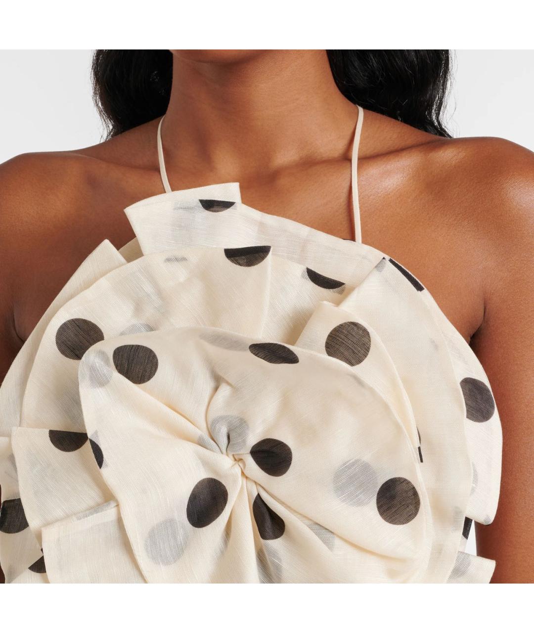 ZIMMERMANN Бежевый льняной сарафан, фото 3