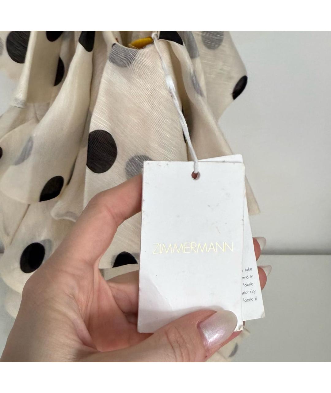 ZIMMERMANN Бежевый льняной сарафан, фото 7