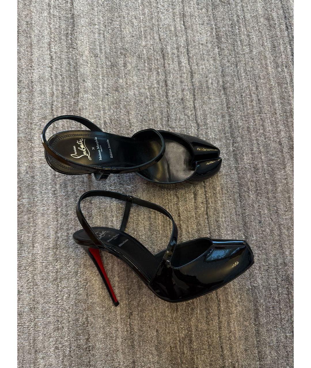 MAISON MARGIELA Черные кожаные туфли, фото 7