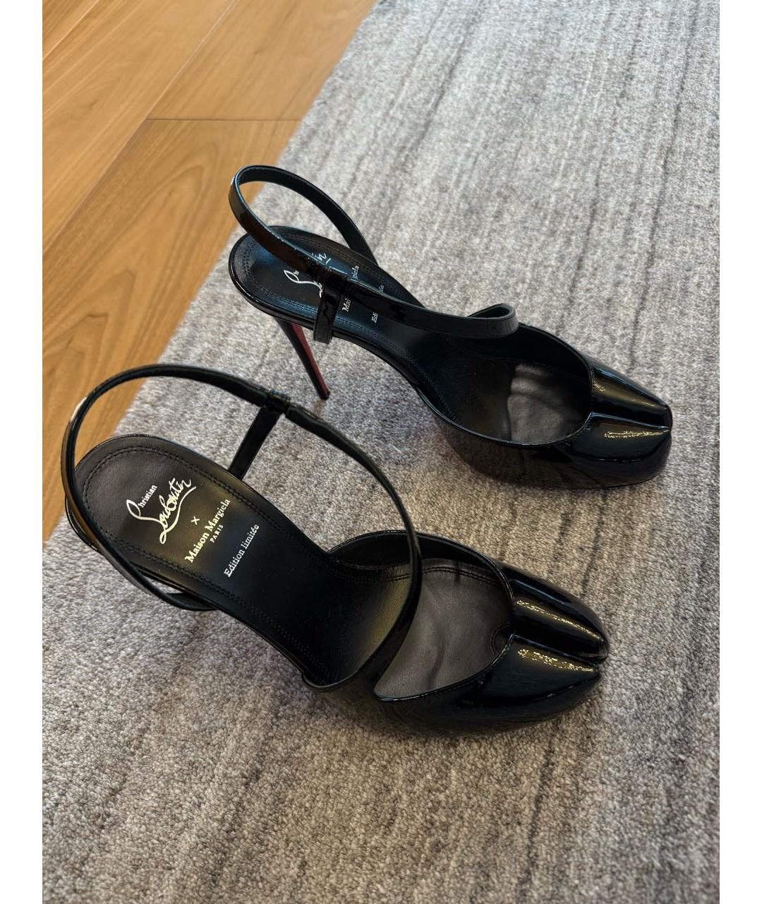 MAISON MARGIELA Черные кожаные туфли, фото 2