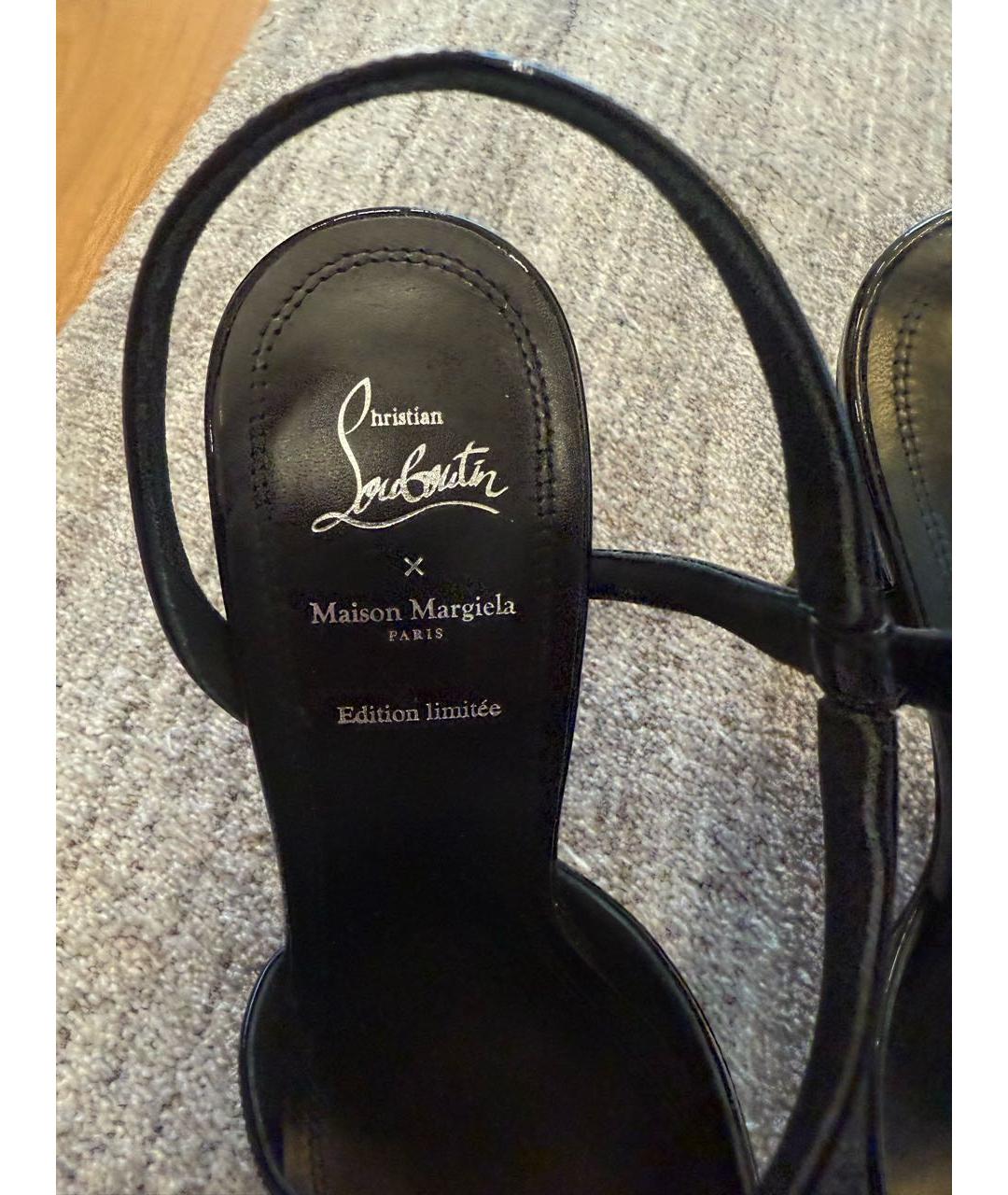 MAISON MARGIELA Черные кожаные туфли, фото 4