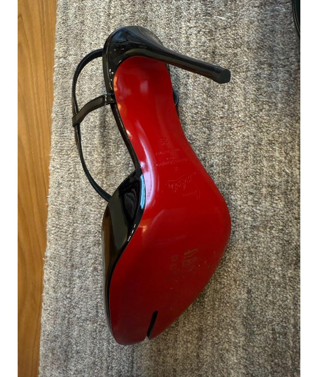 MAISON MARGIELA Черные кожаные туфли, фото 5