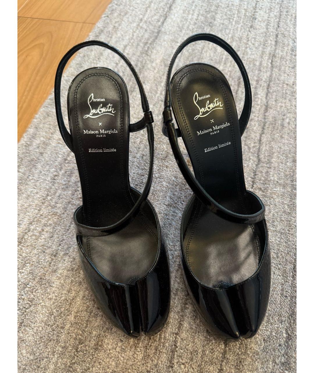 MAISON MARGIELA Черные кожаные туфли, фото 3