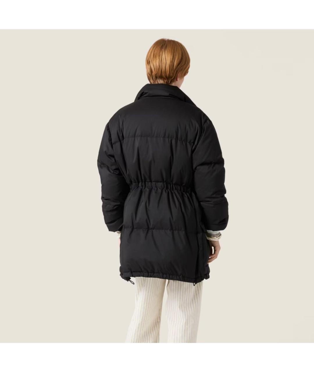 MIU MIU Черный полиамидовый пуховик, фото 3