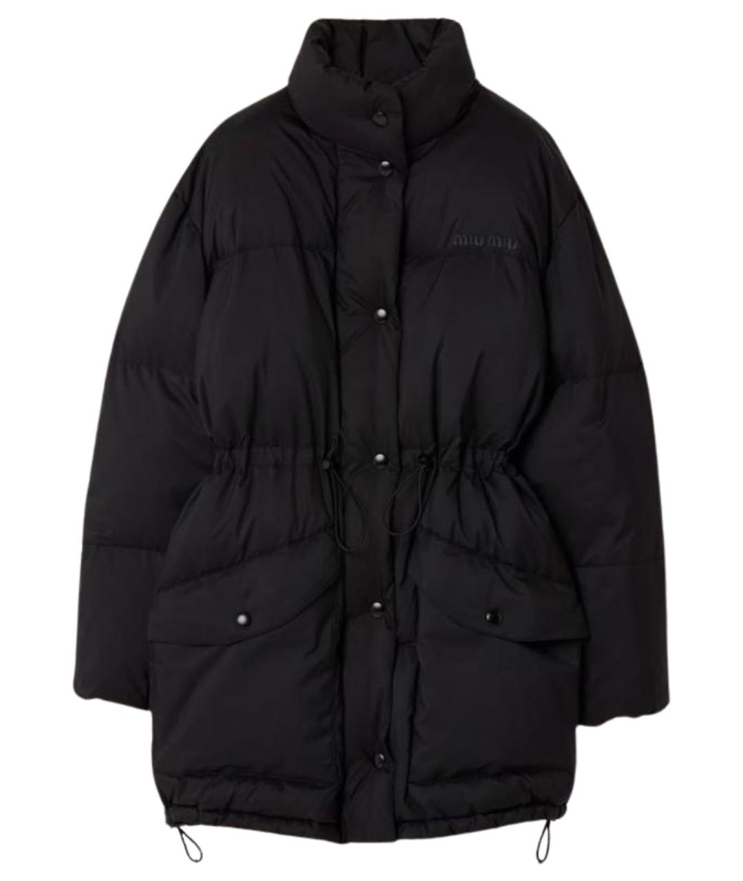 MIU MIU Черный полиамидовый пуховик, фото 1