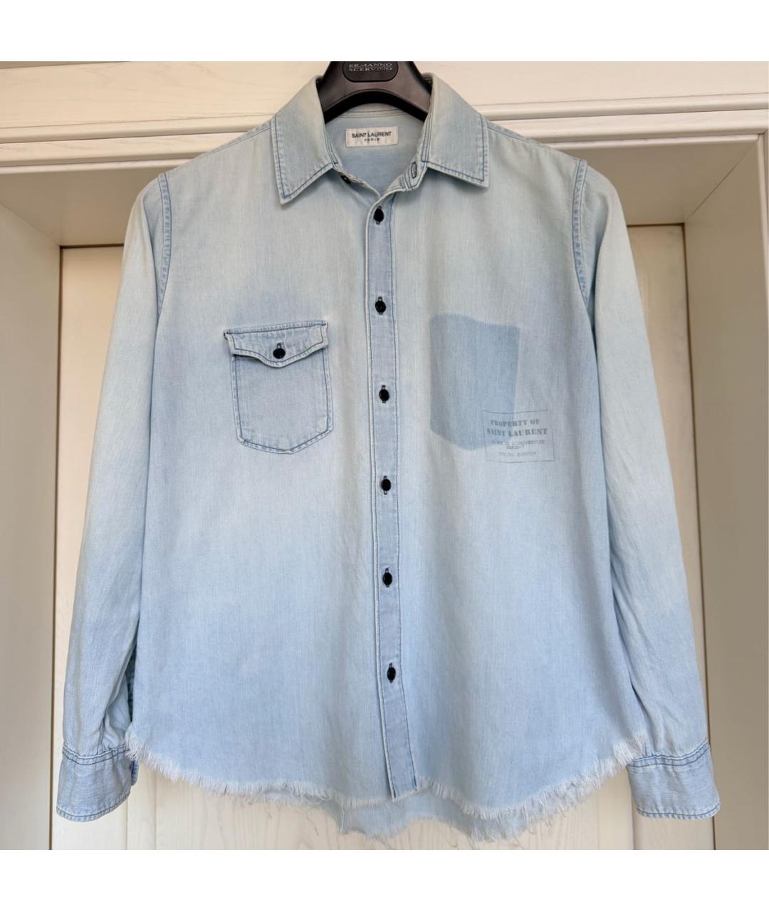 SAINT LAURENT Горчичная рубашка, фото 5