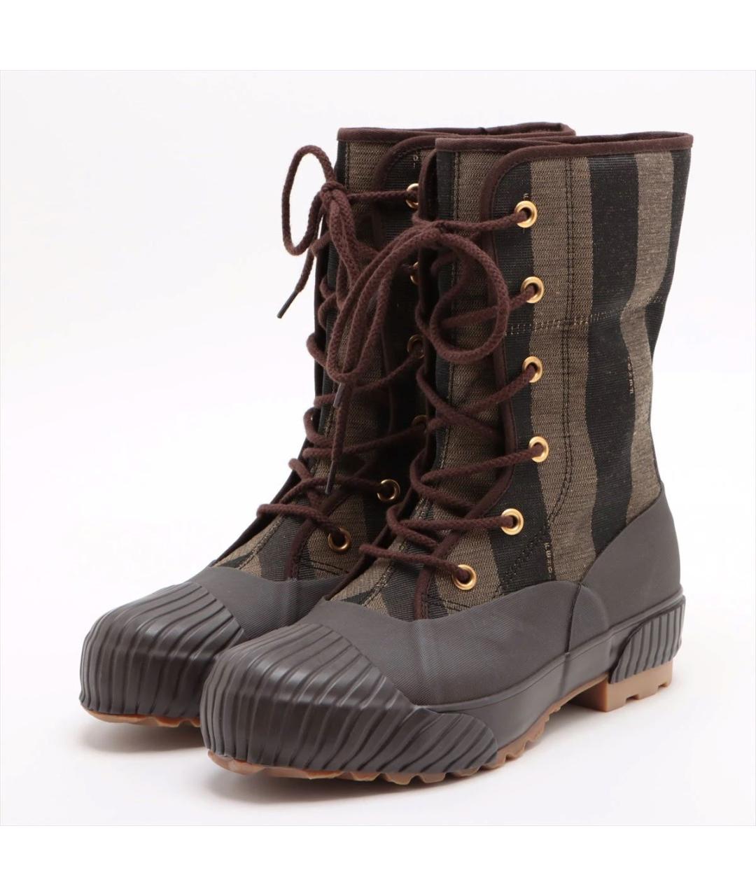 FENDI Мульти текстильные высокие ботинки, фото 2