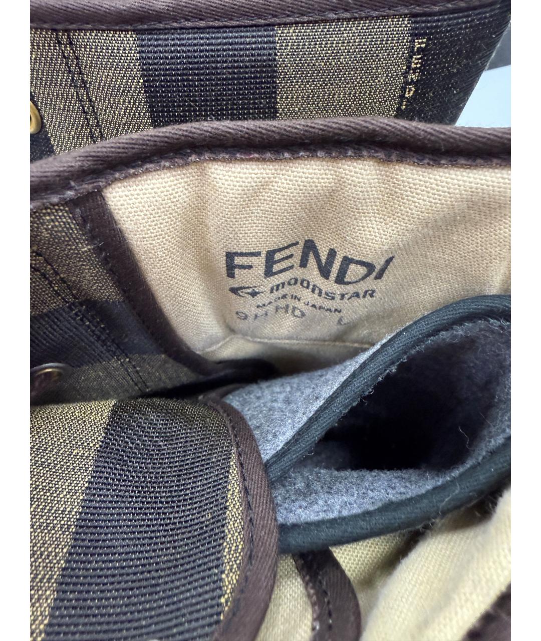 FENDI Мульти текстильные высокие ботинки, фото 9