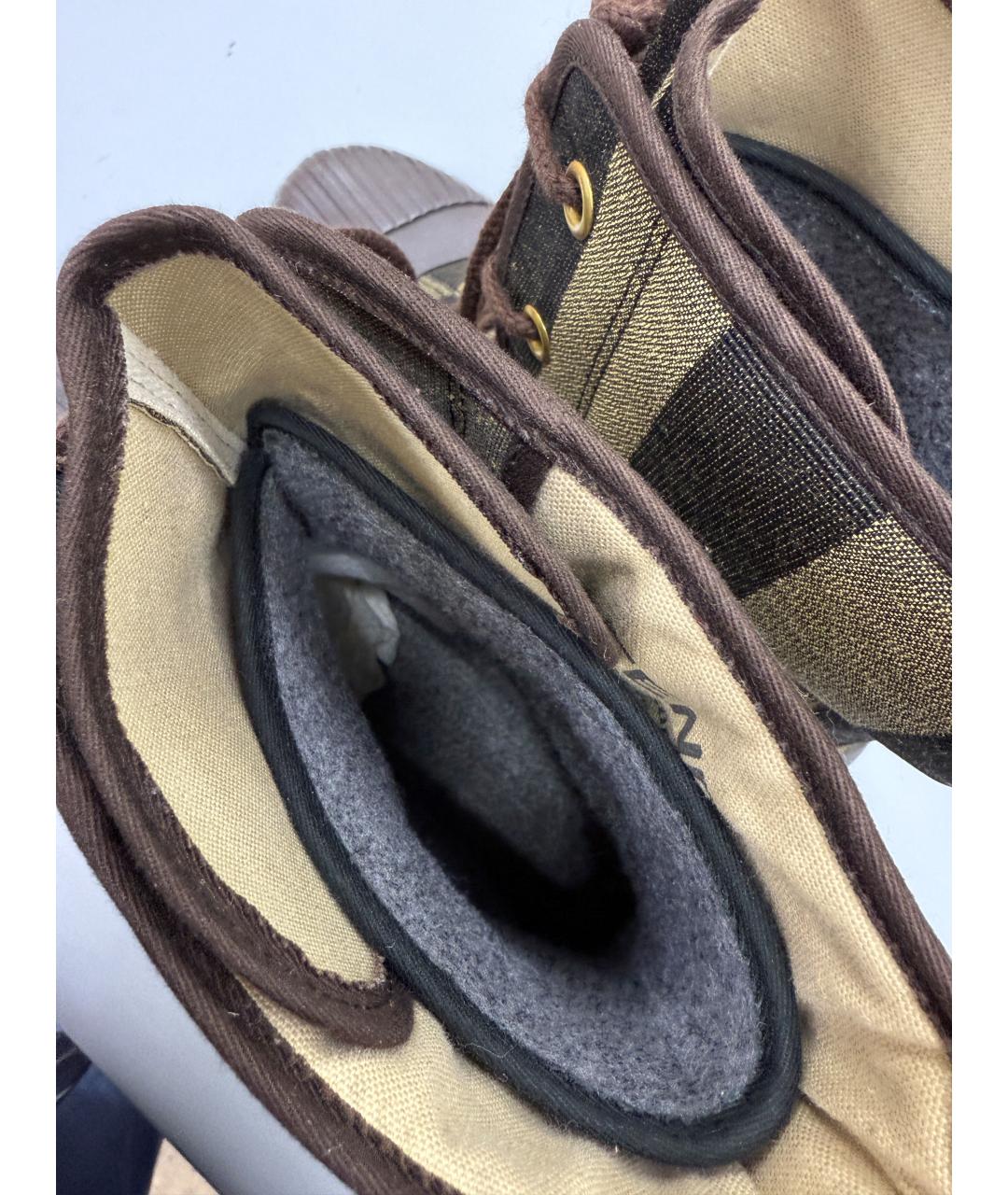 FENDI Мульти текстильные высокие ботинки, фото 7