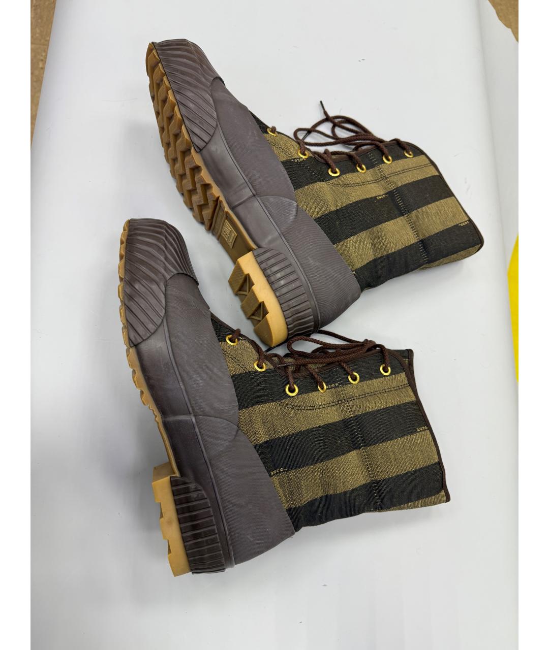 FENDI Мульти текстильные высокие ботинки, фото 4