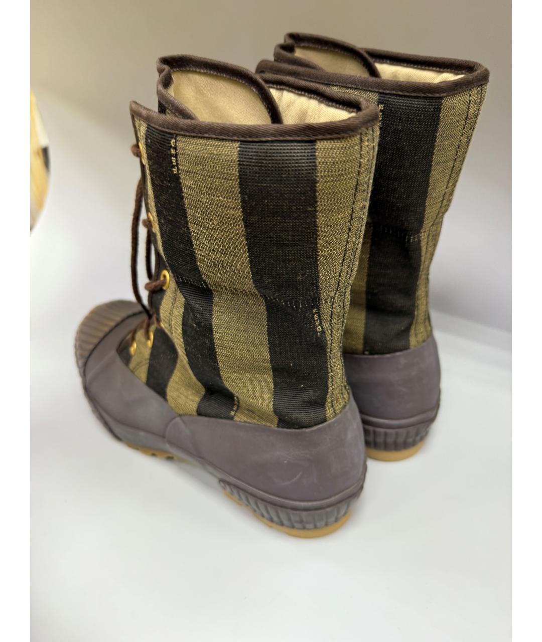 FENDI Мульти текстильные высокие ботинки, фото 3