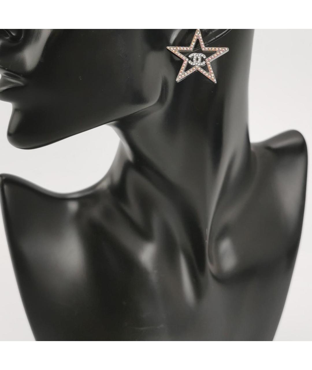 CHANEL Серебряные металлические серьги, фото 2