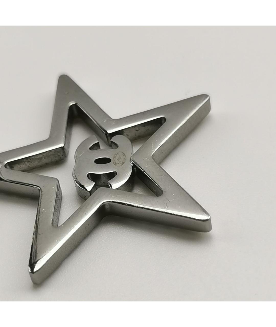 CHANEL Серебряные металлические серьги, фото 6