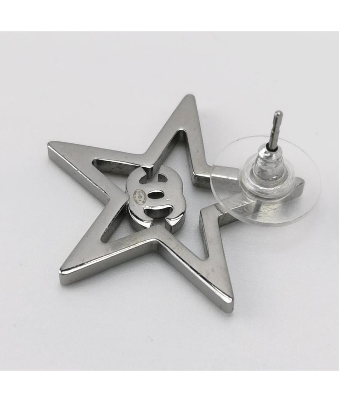 CHANEL Серебряные металлические серьги, фото 4